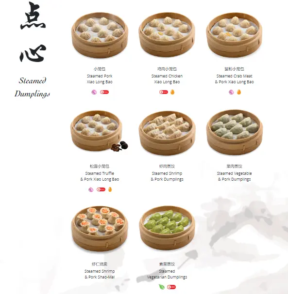 Din Tai Fung Steamed Dumplings Prices