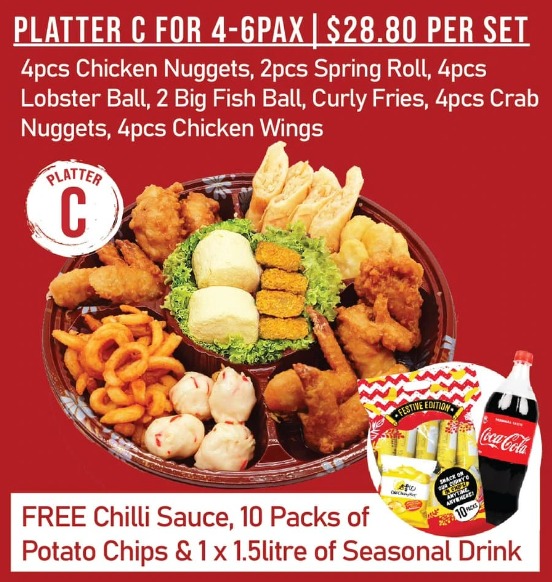 Old Chang Kee Platter C For 4 to 6 Persons @SGD 28.80
