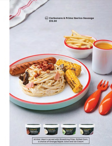 Collin's Kids Meal Menu with Price