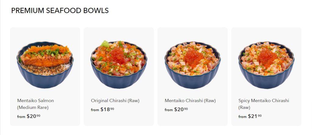 Waa Cow Premium Seafood Bowls Menu Prices