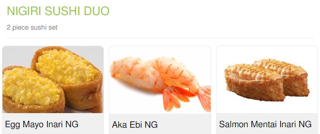 Sakae Sushi Nigiri Sushi Menu with Price