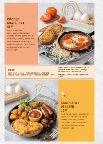Tamago En Menu  All-Day Breakfast Menu Singapore
